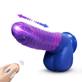 Carl-Caterpillar Intelligent Heating 3 Thrusting 5 Vibrating Monster Dildo 9 Inch